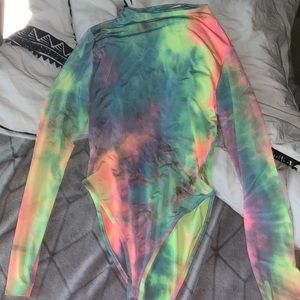 colorful tie dye bodysuit